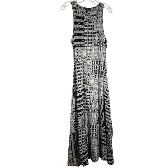 Vintage Ralph Lauren Jeans Co. Sleeveless Geometric Print Cotton Maxi Dress Sz M - Picture 1 of 10